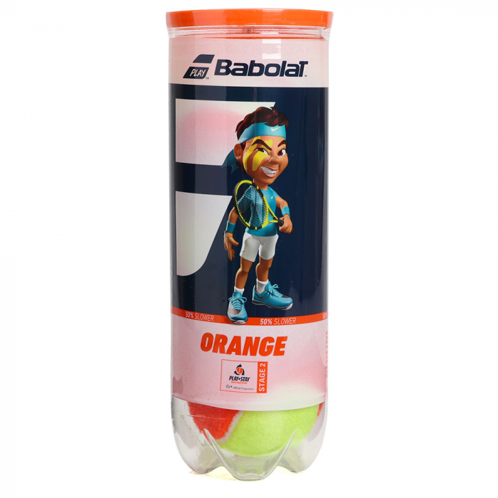 Bola Babolat Orange de Tênis Stage 2 e Beach Tennis - 03 Bolas